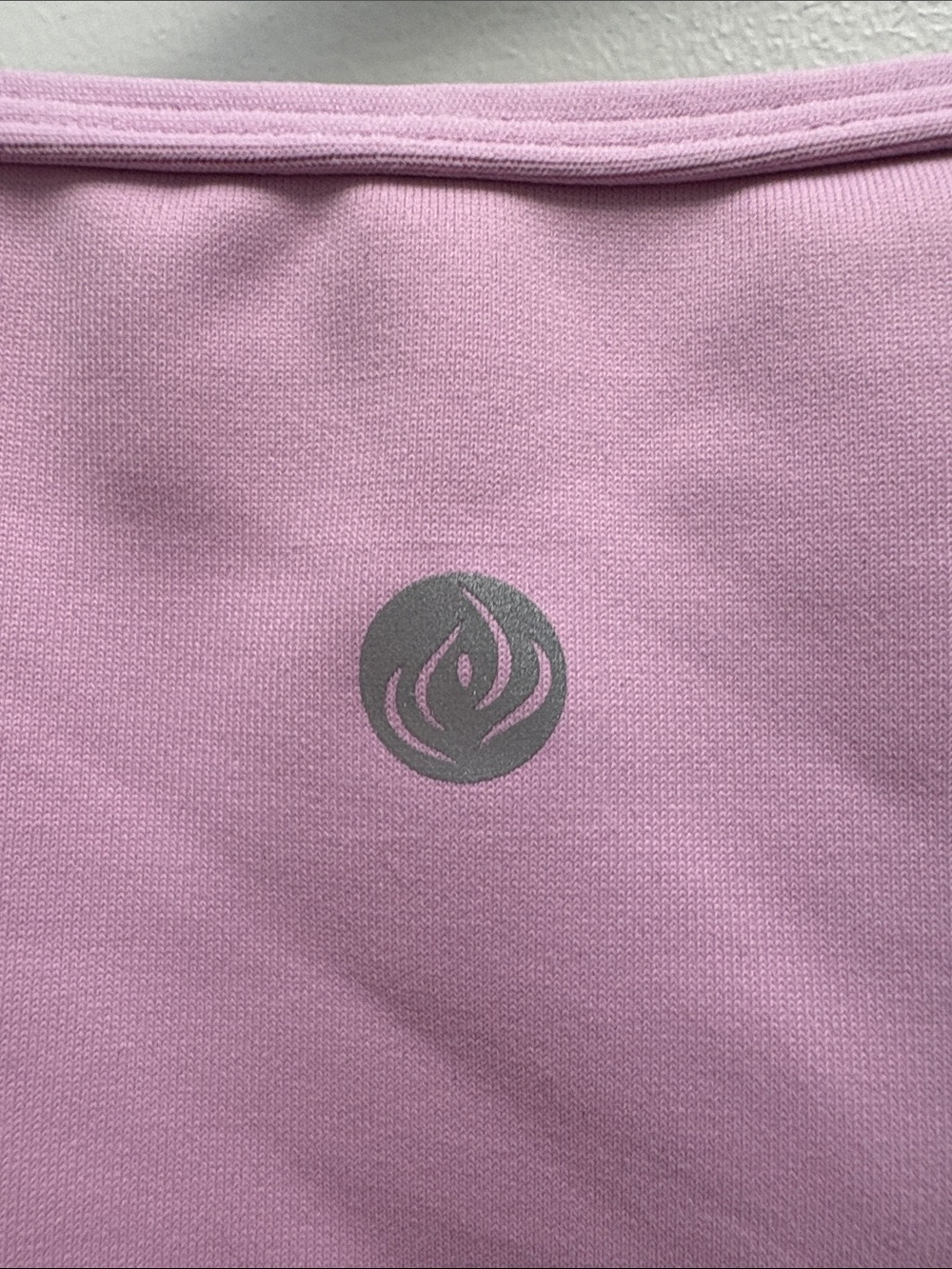 Apana Pink Purple Twist Front Cropped Workout Tank Top Built In Padded Bra Large - Picture 4 of 6